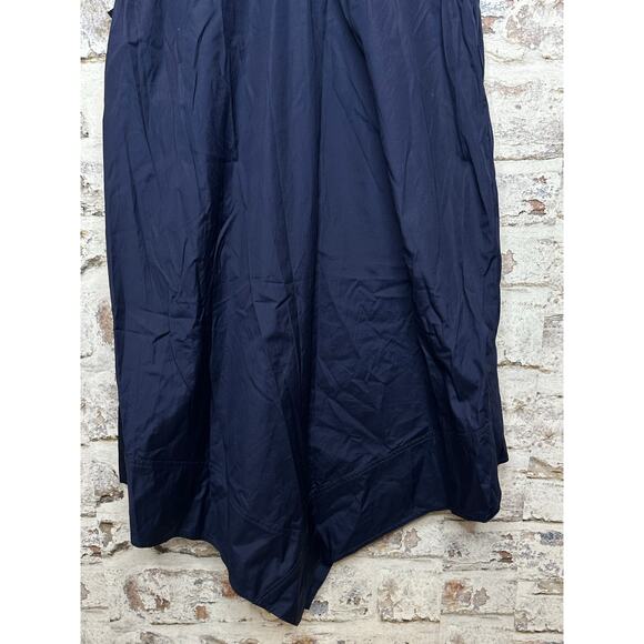 A.L.C. Odin Poplin Midi Asymmetric Cotton Dress Maritime Navy Blue Size 8 NWT - Picture 14 of 15